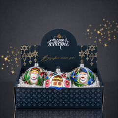 Set of Christmas tree toys "Samchykivsky painting"